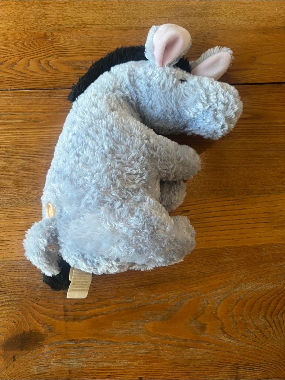 Plush Small Pet Snuggle Toy - Light Gray with Pink Ears